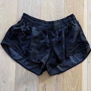 Lululemon Black Camo Hotty Hot Athletic Shorts